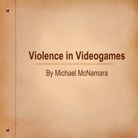 Violence In Video Games