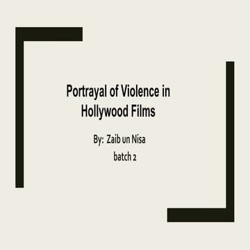 Violence in hollywood films