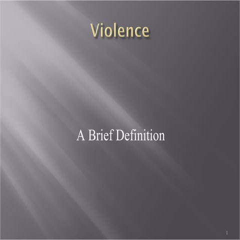 Violence ppt