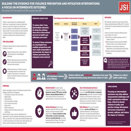Building the Evidence for Violence Prevention and Mitigation Interventions: A...
