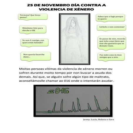 25 DE NOVEMBRO, DÍA INTERNACIONAL CONTRA A VIOLENCIA DE XÉNERO