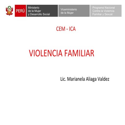 Violencia familiar y sexual