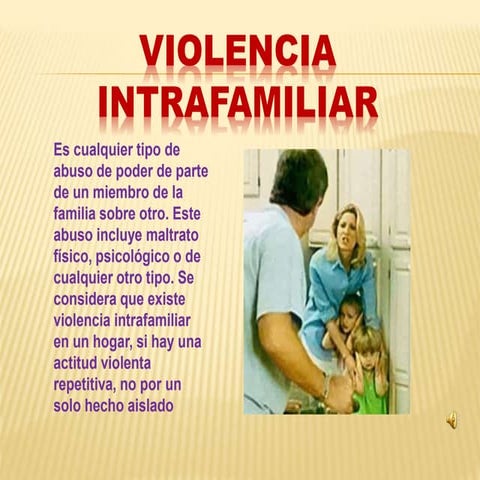 Violencia intrafamiliar