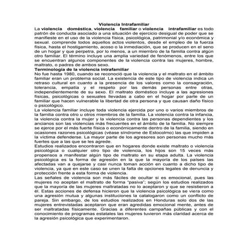 Violencia intrafamiliar