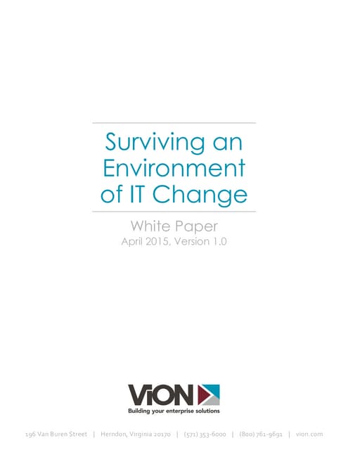 ViON Corporation: Surviving IT Change