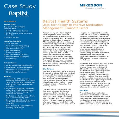 Nursing, Pharmacy Benefit from ROBOT-Rx Medication Dispensing Solution ...