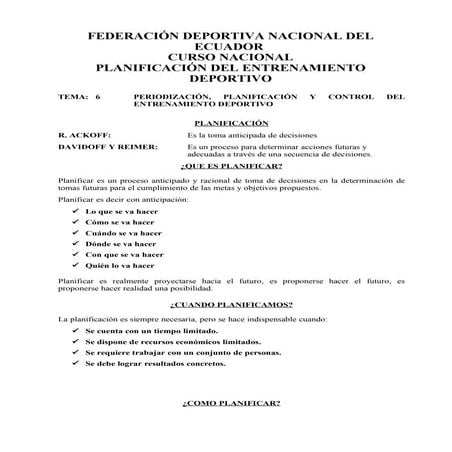 periodización y planificación