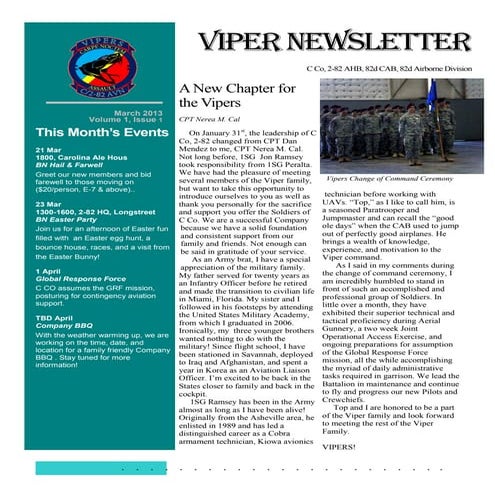 1st Engineer Battalion November Newsletter | PDF