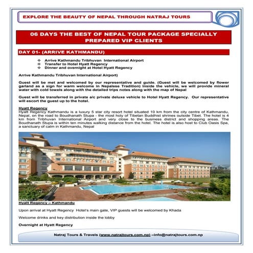 Nepal Luxury Holiday Tour - 06 Days 