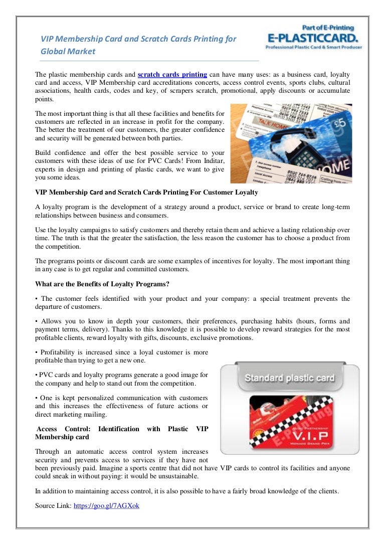 plastic membership card printing