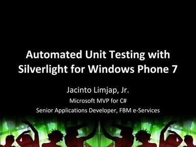 Automated Unit Testing in Silverlight for Windows Phone 7