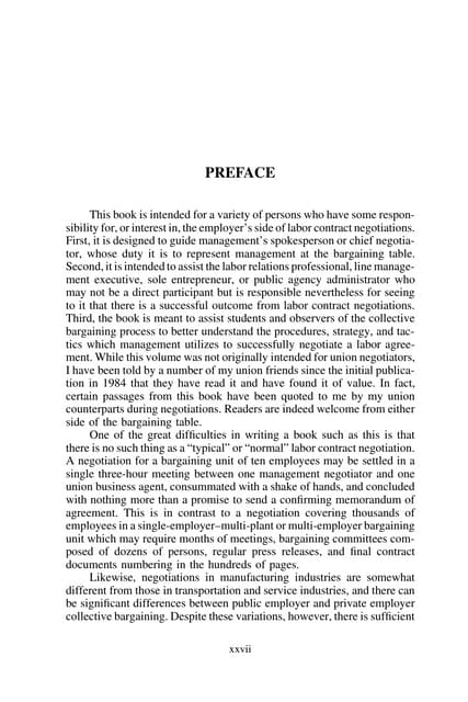 Vip preface of collective barganing