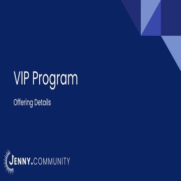 VIP Program Creation | PPT