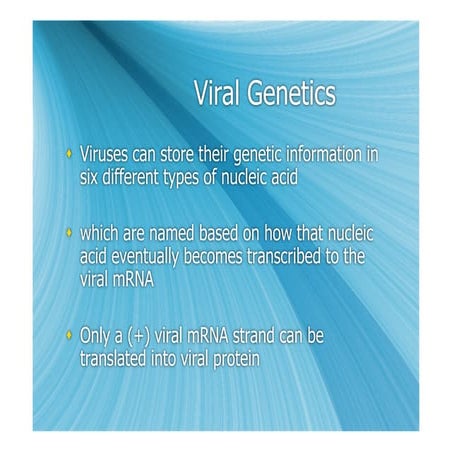 Viral molecular genetics
