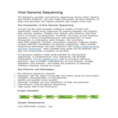 Viral genome sequencing