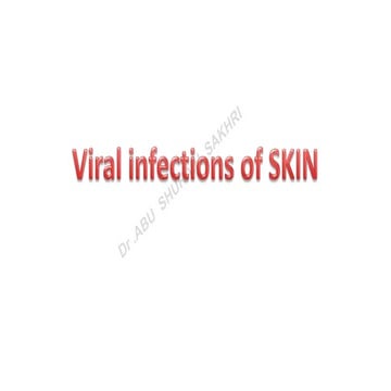 Viral infections of the skin