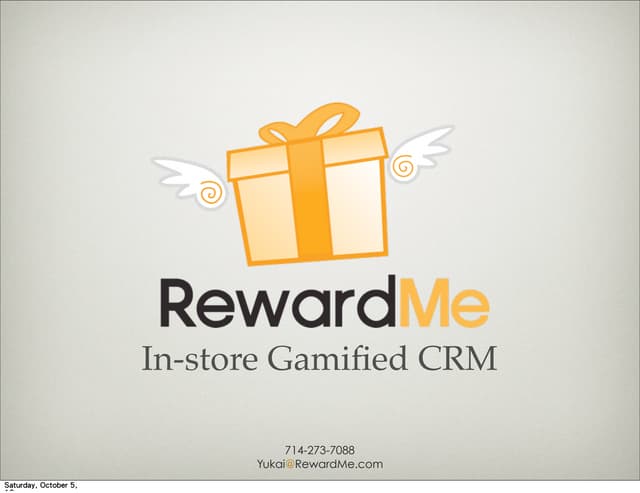 RewardMe Startup Presentation
