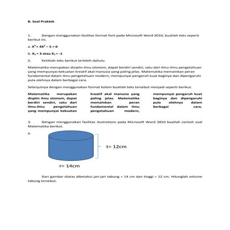 Vira safitri Soal Praktek (WORD)