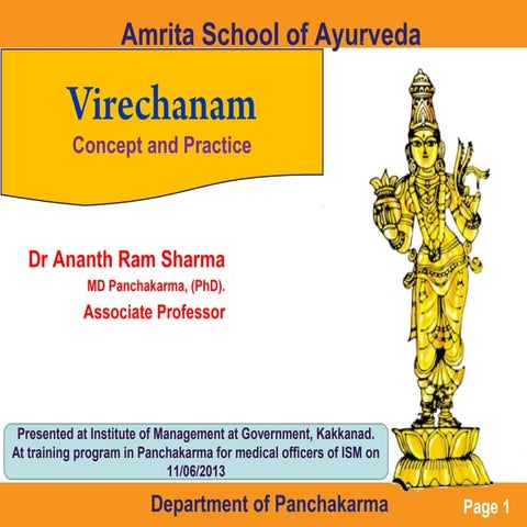 Virechana concept and practice