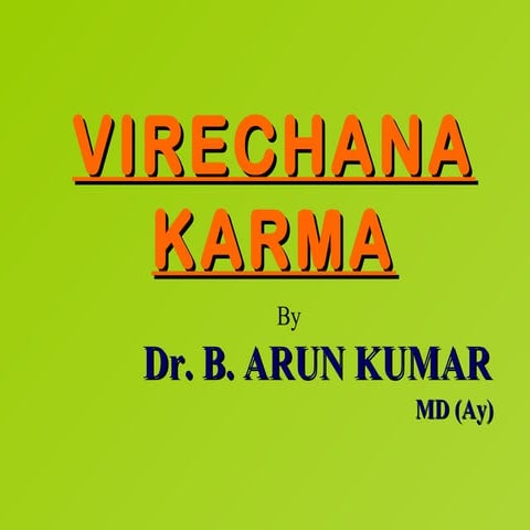 Virechana karma