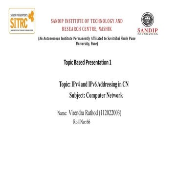 IPv4 and IPv6 Adressing scheme in computer network | PDF
