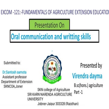 Oral communication and writing skills and paragraph | PPTX