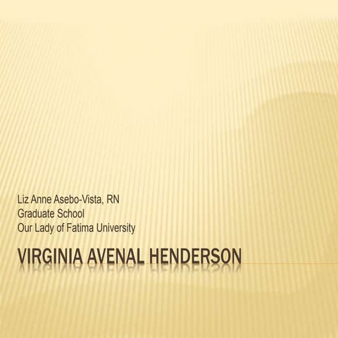 Virginia avenal henderson