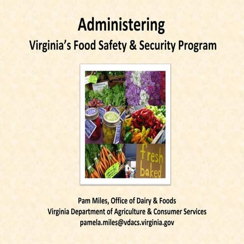 Virginia food safety security program