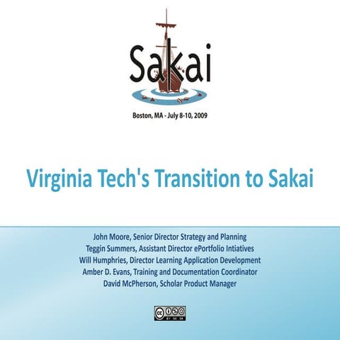 Virginia tech's transition to sakai