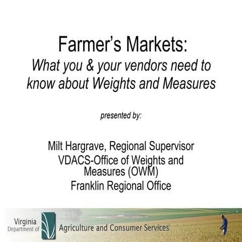 Virginia weights and measures regulations