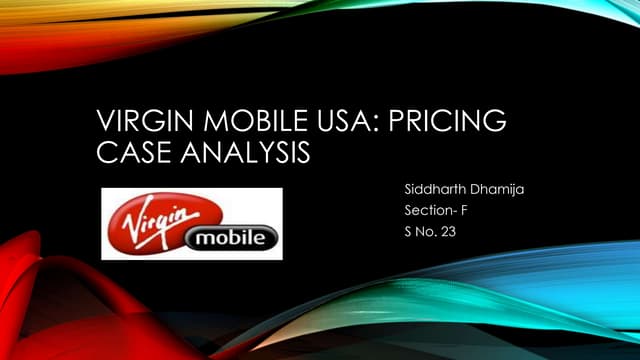 Virgin mobiles pricing for the very first time