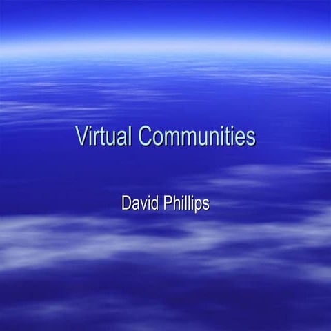 Virtual communities
