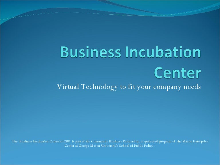 Virtual Incubator, an overview