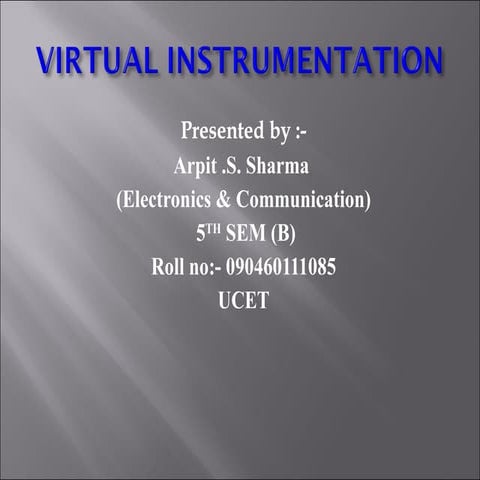 Virtual instrumentation9898