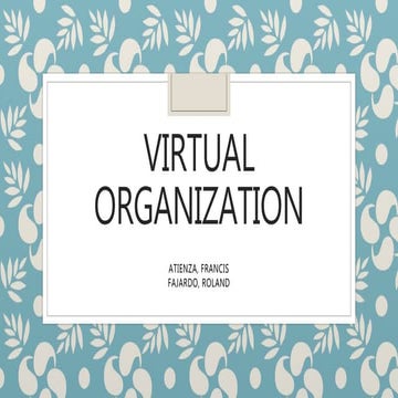 Virtual Organisation 