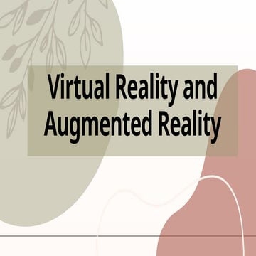 Virtual Reality (VR) and Augmented Reality (AR): Concepts, Applications & Fut...