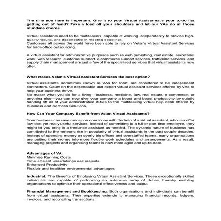 Outsource Virtual Assistants For Services