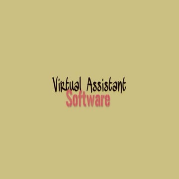 Virtual Assistant Software