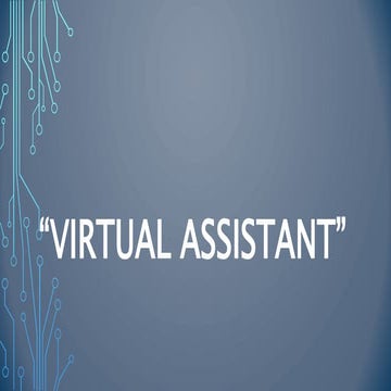 Virtual Assistant (Tutorial) | PPTX