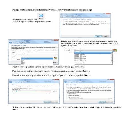 Virtualbox naujos masinos_kurimas