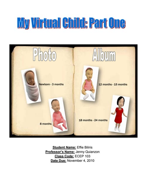 Virtual child part 1 | DOCX | Parenting Babies and Toddlers | Parenting