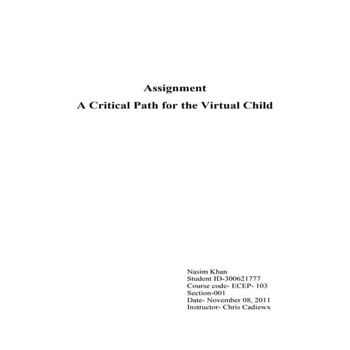 Virtual child part 1 | PDF