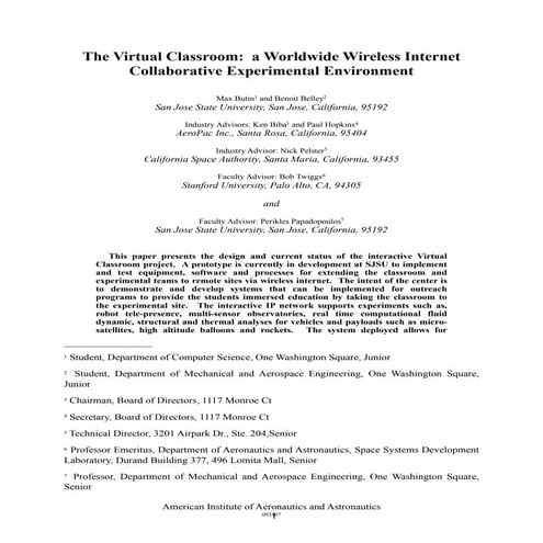 Virtual classroom overview