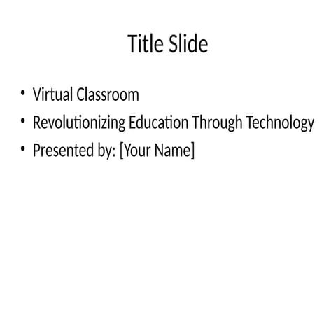 Virtual Classroom Presentation Engineer Ppt