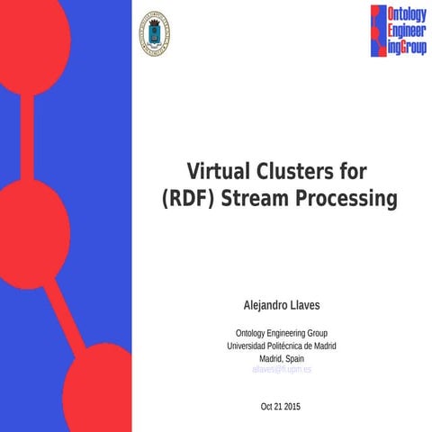 Virtual Clusters for (RDF) Stream Processing