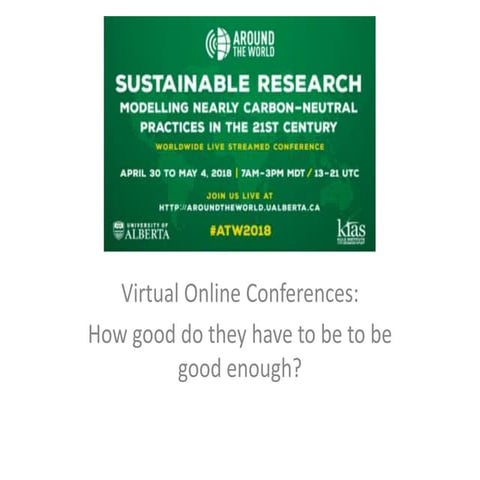 Virtual conferences  -a Personal History