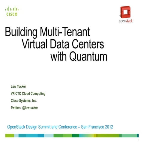 Virtual data centers with OpenStack Quantum