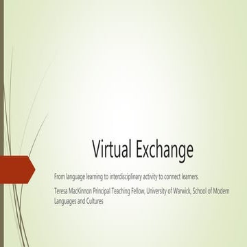 Virtual exchange for online international day