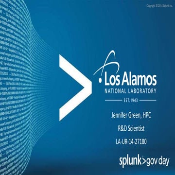 Virtual Gov Day - IT Operations Breakout - Jennifer Green, R&D Scientist, Los...