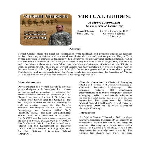 Virtual guides: A Hybrid Approach to Immersive Learning